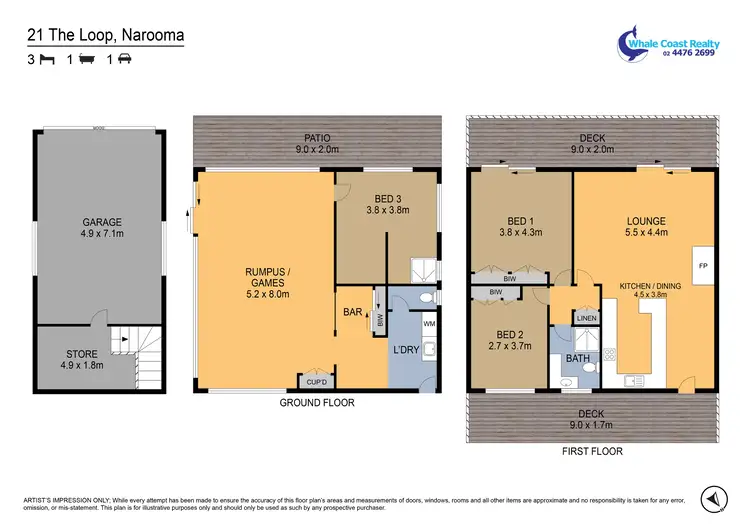 Floorplan of Homely house listing, 21 THE LOOP, Narooma NSW 2546