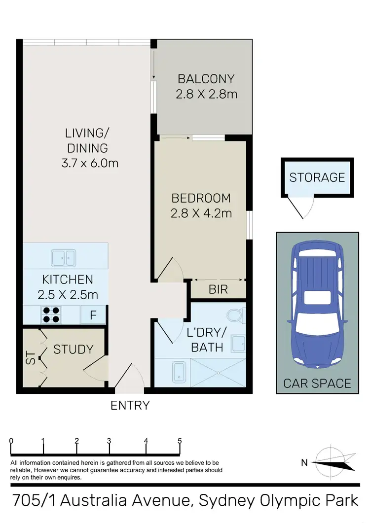 Floorplan of Homely apartment listing, 705/1 Australia Avenue, Sydney Olympic Park NSW 2127