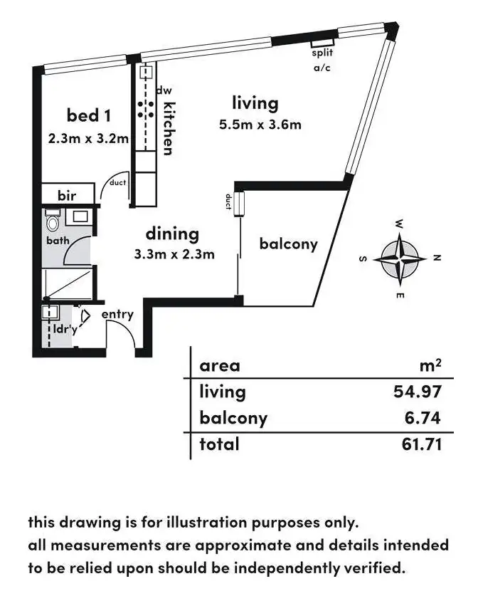 Floorplan of Homely apartment listing, 1207/421 King William Street, Adelaide SA 5000