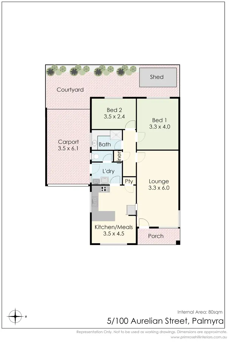 Floorplan of Homely villa listing, 5/100 Aurelian Street, Palmyra WA 6157