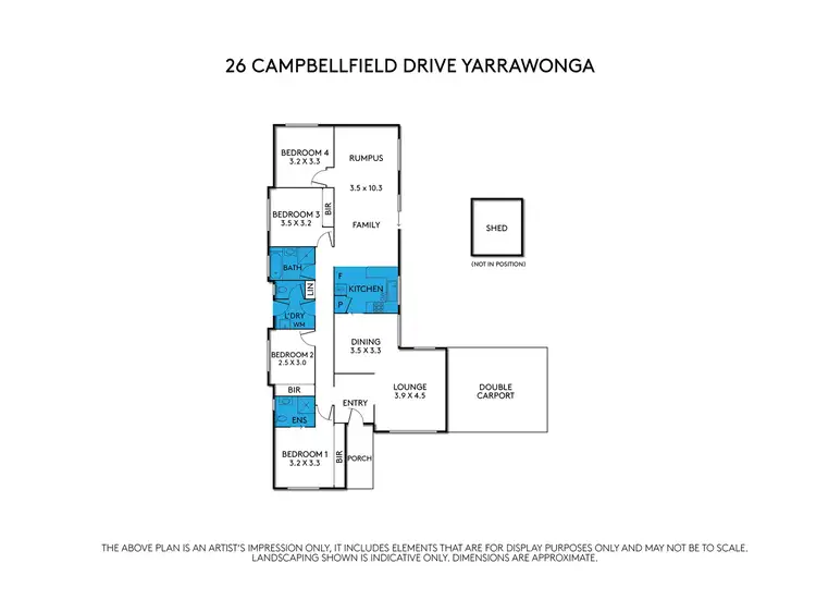 Floorplan of Homely house listing, 26 Campbellfield Drive, Yarrawonga VIC 3730