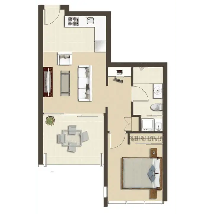 Floorplan of Homely unit listing, 2035/16 Hamilton Place, Bowen Hills QLD 4006