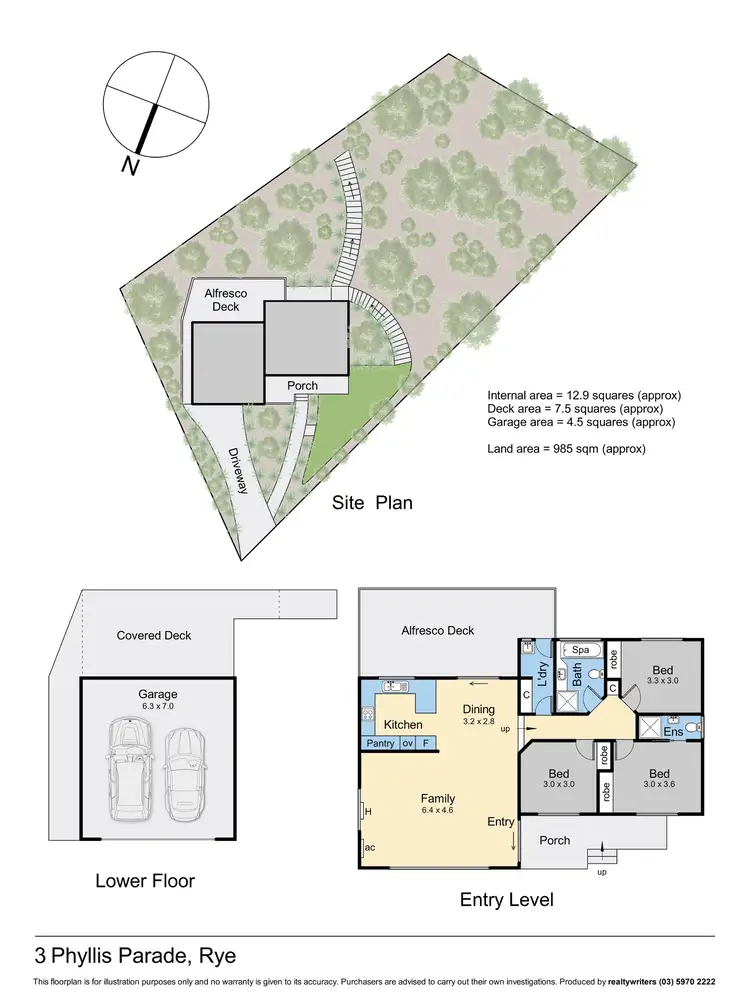 Floorplan of Homely house listing, 3 Phyllis Parade, Rye VIC 3941