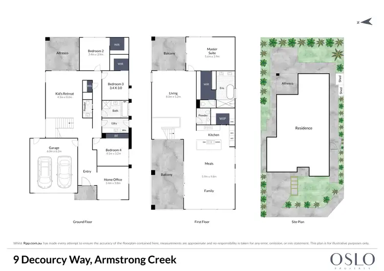 Floorplan of Homely house listing, 9 Decourcy Way, Armstrong Creek VIC 3217
