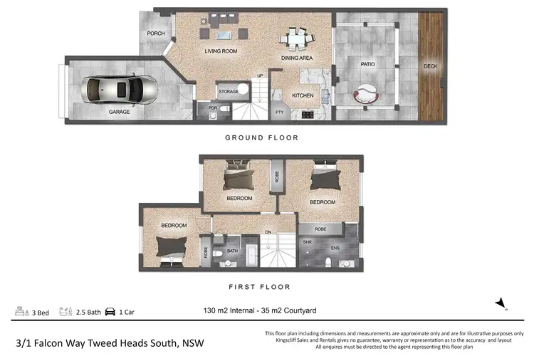Floorplan of Homely townhouse listing, 3/1 Falcon Way, Tweed Heads South NSW 2486