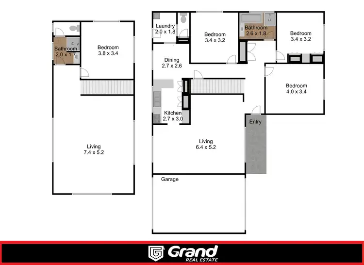 Floorplan of Homely house listing, 7 Heather Grove, Traralgon VIC 3844