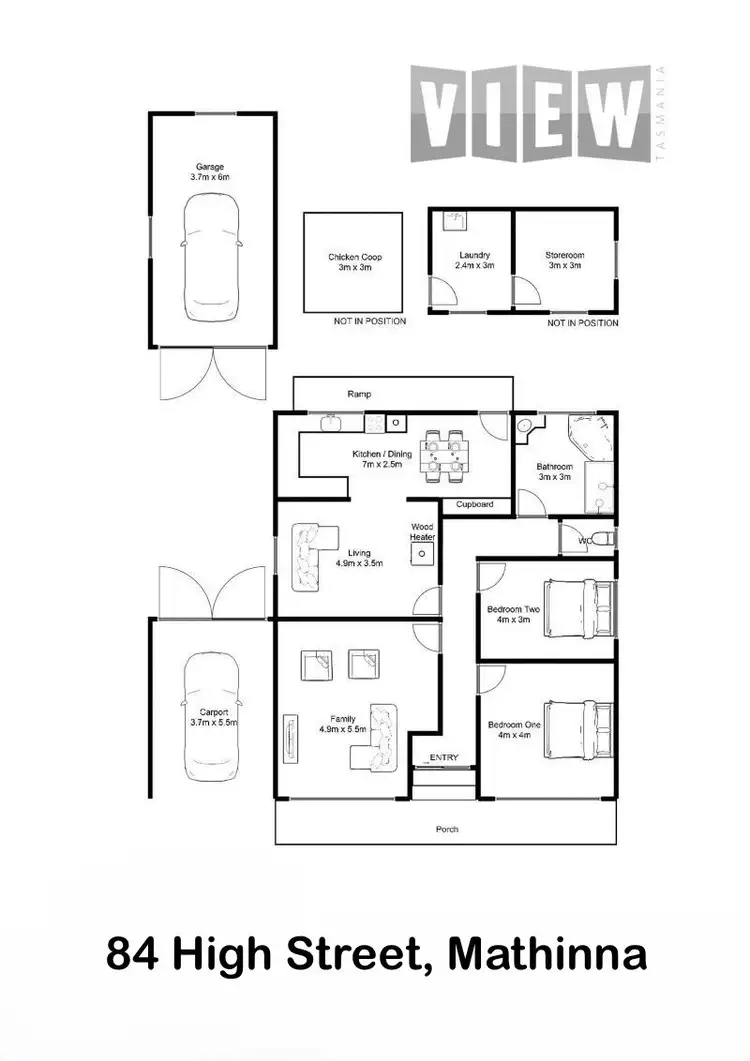 Floorplan of Homely house listing, 84 High Street, Mathinna TAS 7214