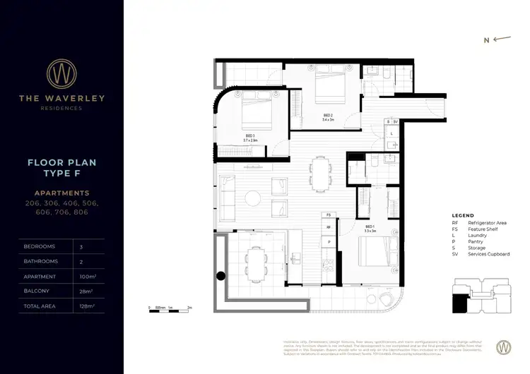 Floorplan of Homely apartment listing, 606/15 Waverley Street, Southport QLD 4215