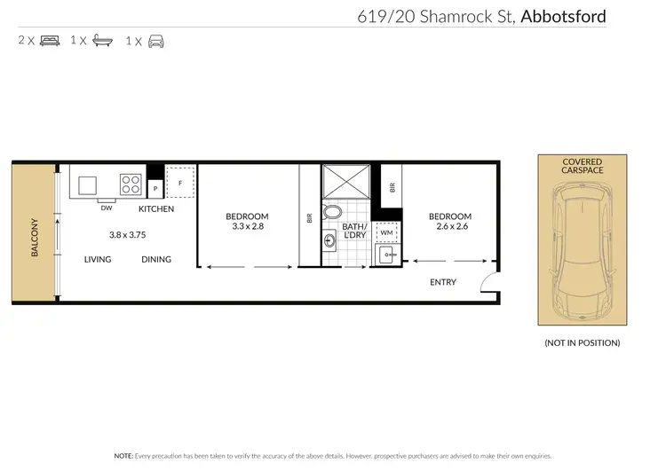 Floorplan of Homely apartment listing, 619/20 Shamrock Street, Abbotsford VIC 3067