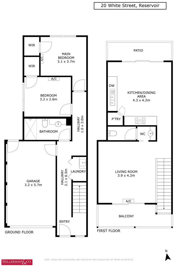 Floorplan of Homely townhouse listing, 20 White Street, Reservoir VIC 3073