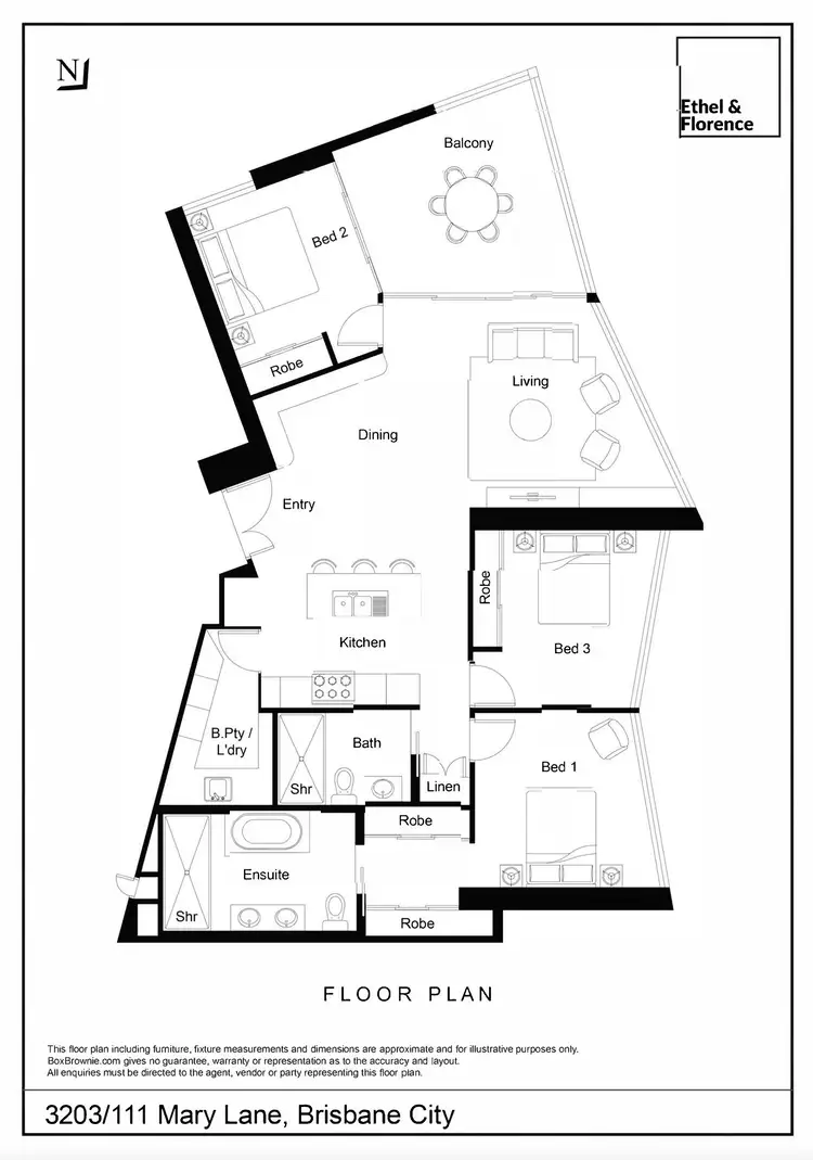 Floorplan of Homely apartment listing, 3203/111 Mary Street, Brisbane City QLD 4000