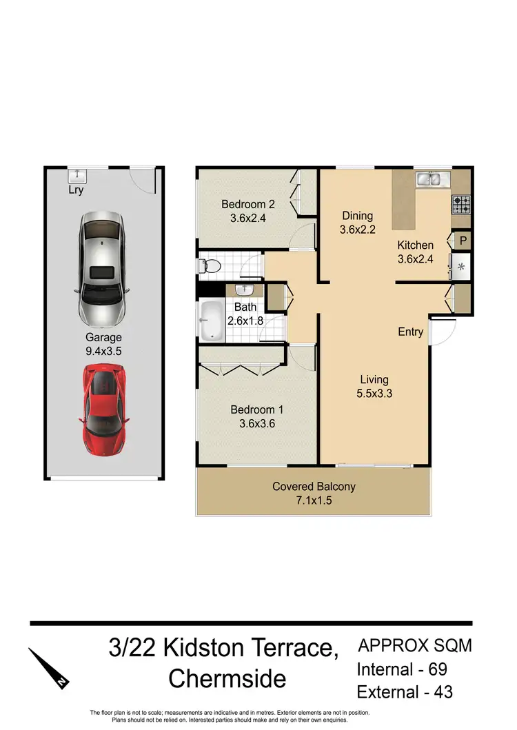 Floorplan of Homely apartment listing, 3/22 Kidston Terrace, Chermside QLD 4032