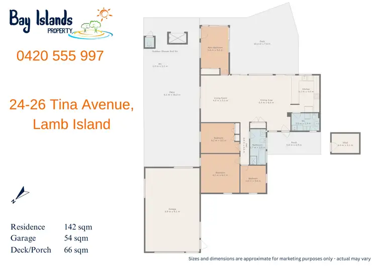 Floorplan of Homely house listing, 24 Tina Avenue, Lamb Island QLD 4184