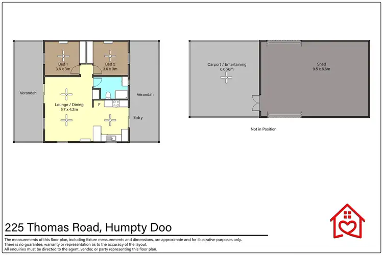 Floorplan of Homely house listing, 225 Thomas Road, Humpty Doo NT 836