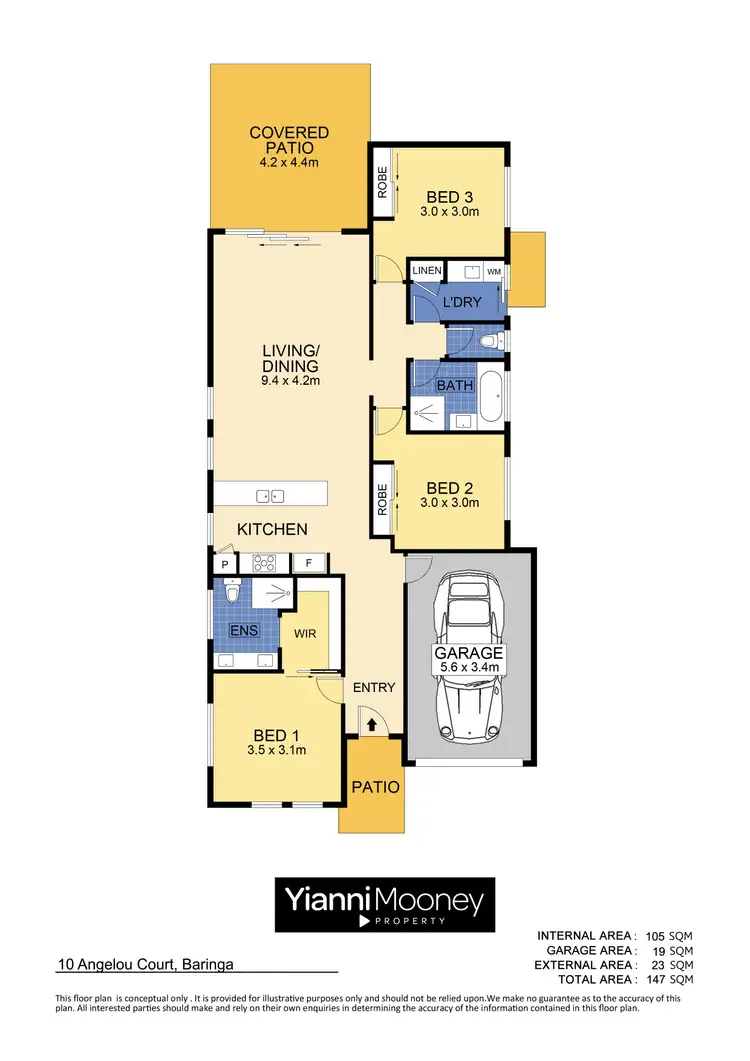 Floorplan of Homely house listing, 10 Angelou Court, Baringa QLD 4551