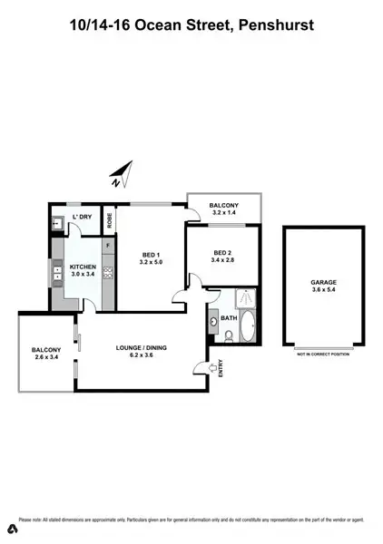 Floorplan of Homely unit listing, 10/14-16 Ocean Street, Penshurst NSW 2222