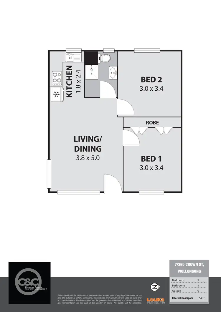 Floorplan of Homely apartment listing, 7/395 Crown Street, Wollongong NSW 2500