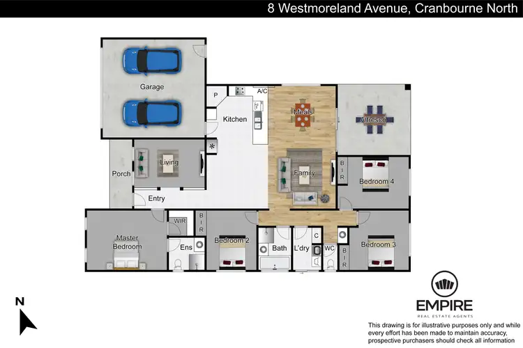 Floorplan of Homely house listing, 8 Westmoreland Avenue, Cranbourne North VIC 3977