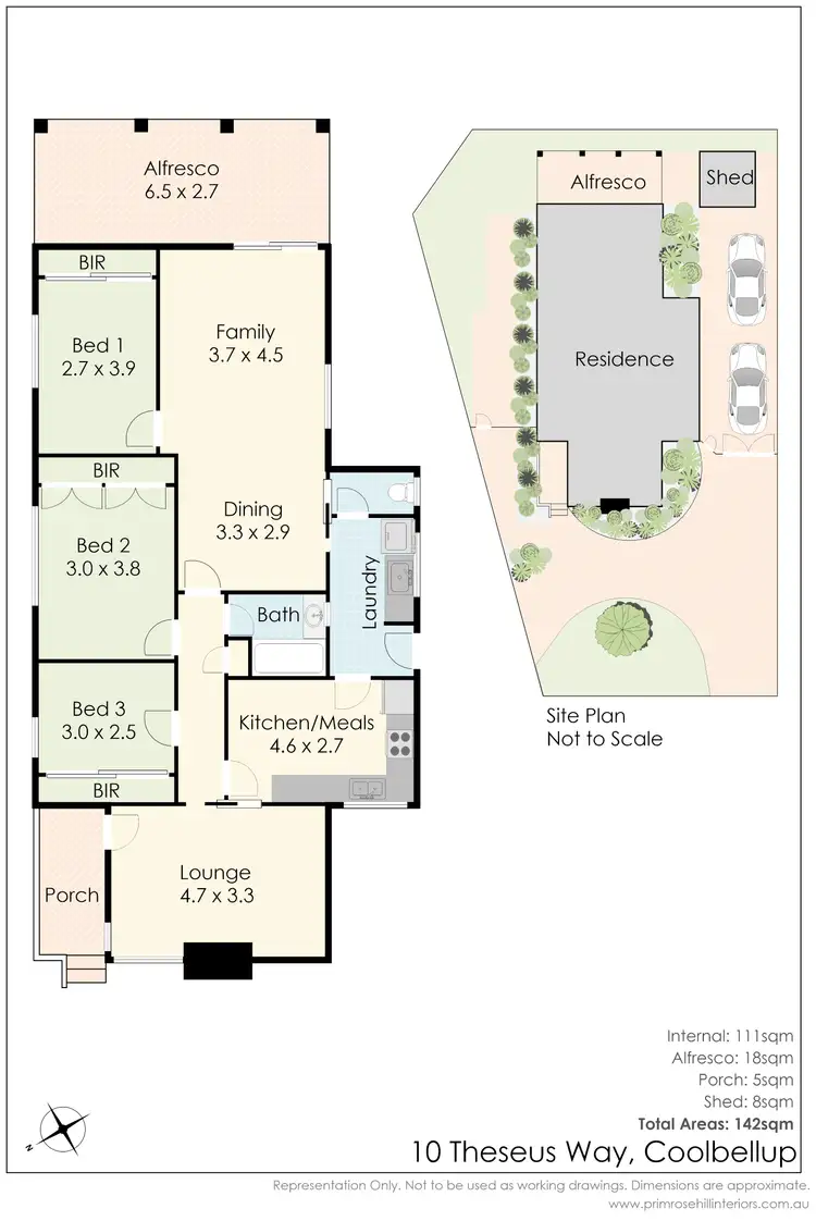 Floorplan of Homely house listing, 10 Theseus Way, Coolbellup WA 6163