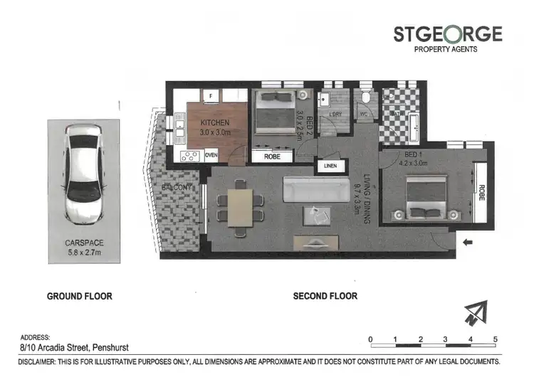 Floorplan of Homely apartment listing, 8/10 Arcadia Street, Penshurst NSW 2222