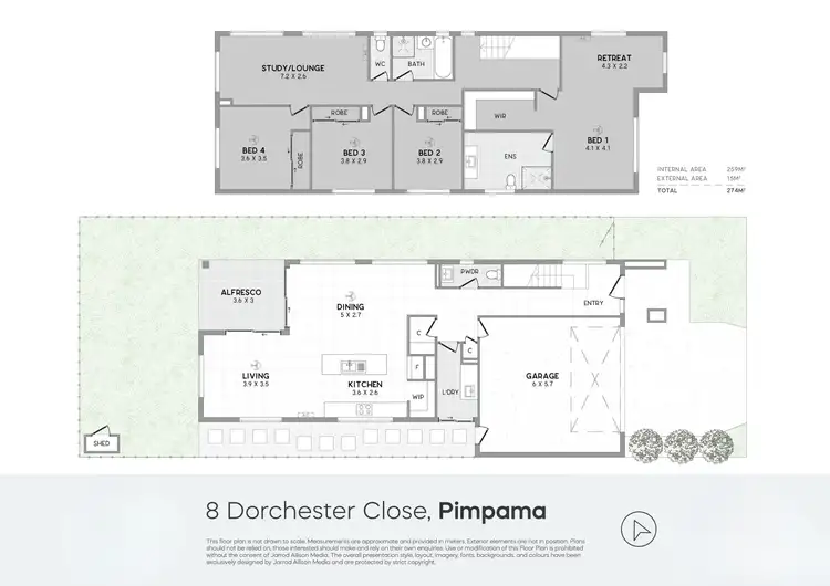 Floorplan of Homely house listing, 8 Dorchester close, Pimpama QLD 4209