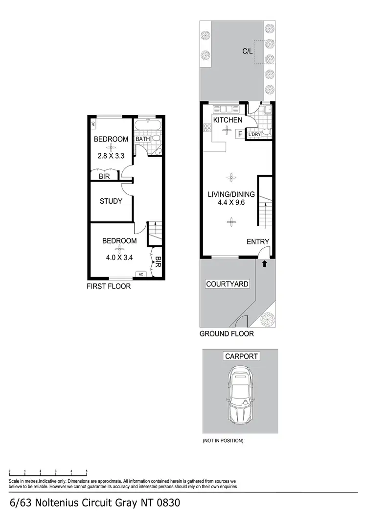 Floorplan of Homely unit listing, 6/63 Noltenius Circuit, Gray NT 830