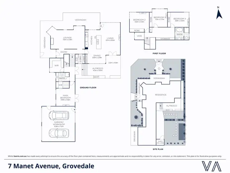 Floorplan of Homely house listing, 7 Manet Avenue, Grovedale VIC 3216