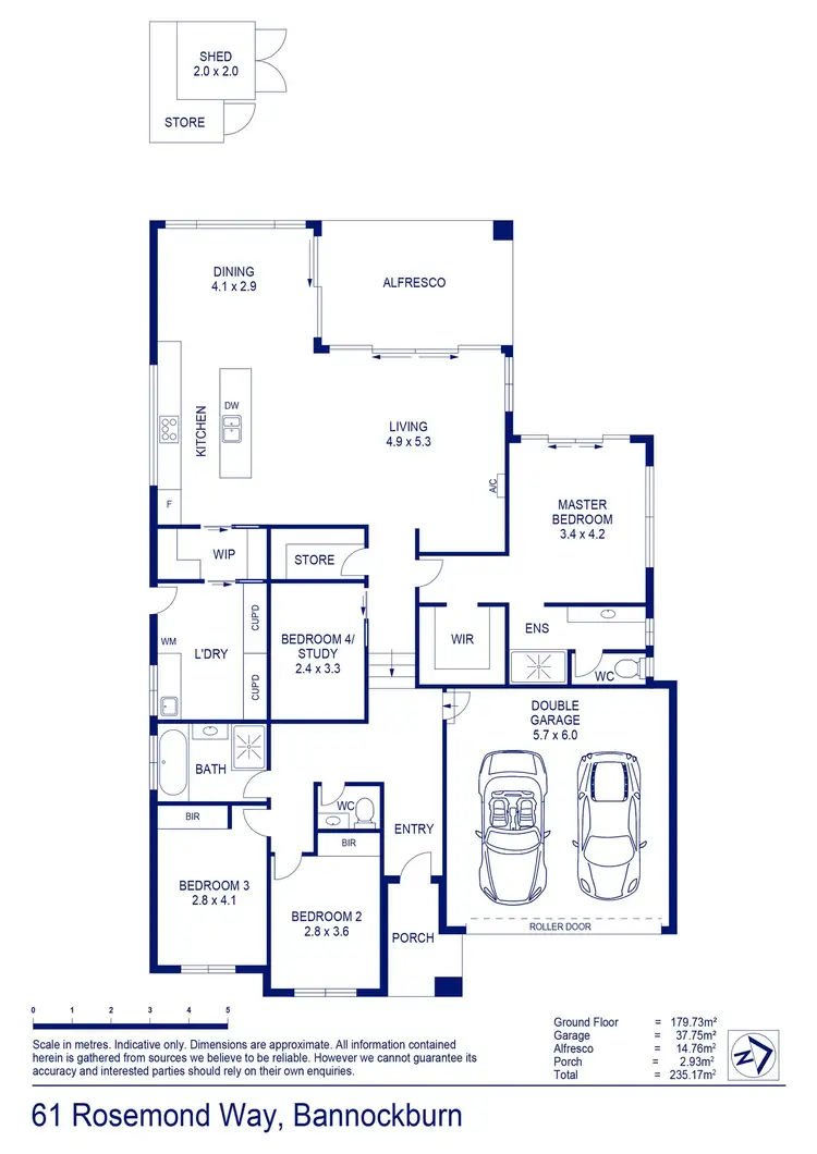 Floorplan of Homely house listing, 61 Rosemond Way, Bannockburn VIC 3331