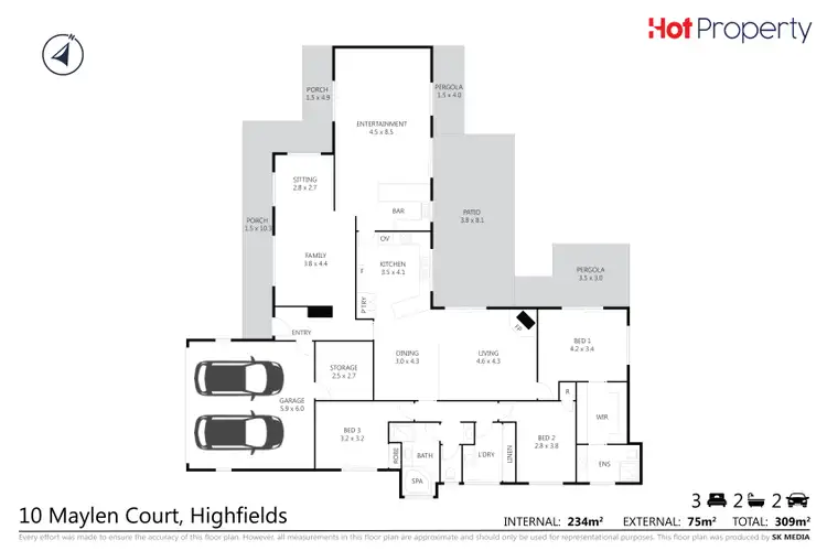 Floorplan of Homely house listing, 10 Maylen Court, Highfields QLD 4352