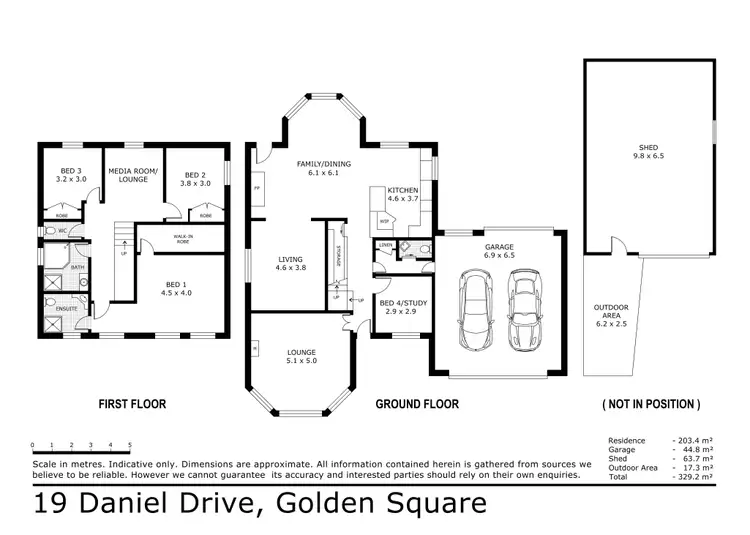 Floorplan of Homely house listing, 19 Daniel Drive, Golden Square VIC 3555