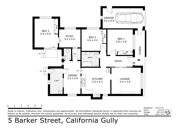 Floorplan of Homely house listing, 5 Barker Street, California Gully VIC 3556