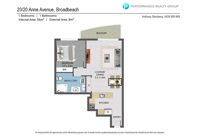 Floorplan of Homely unit listing, 20/20 Anne Avenue, Broadbeach QLD 4218