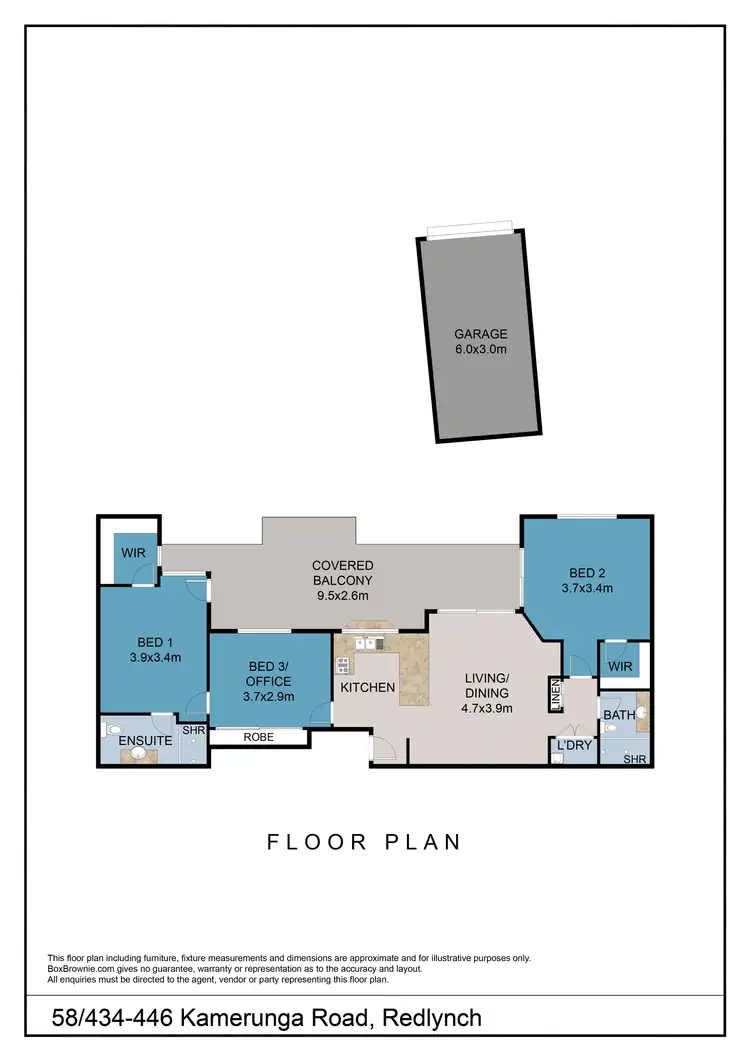 Floorplan of Homely unit listing, 58/434-446 KAMERUNGA ROAD, Redlynch QLD 4870