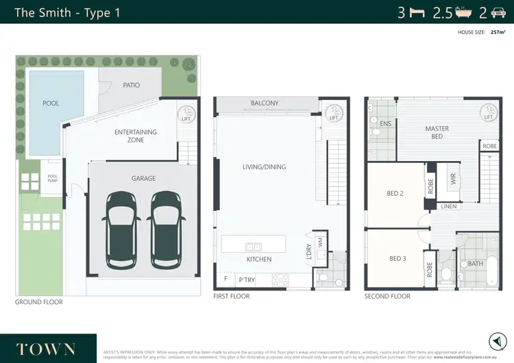 Floorplan of Homely townhouse listing, 8/34 Smith Street, Mooloolaba QLD 4557