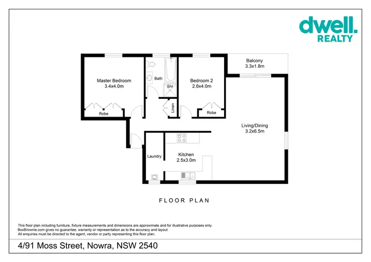 Floorplan of Homely unit listing, 4/91 MOSS STREET, Nowra NSW 2541