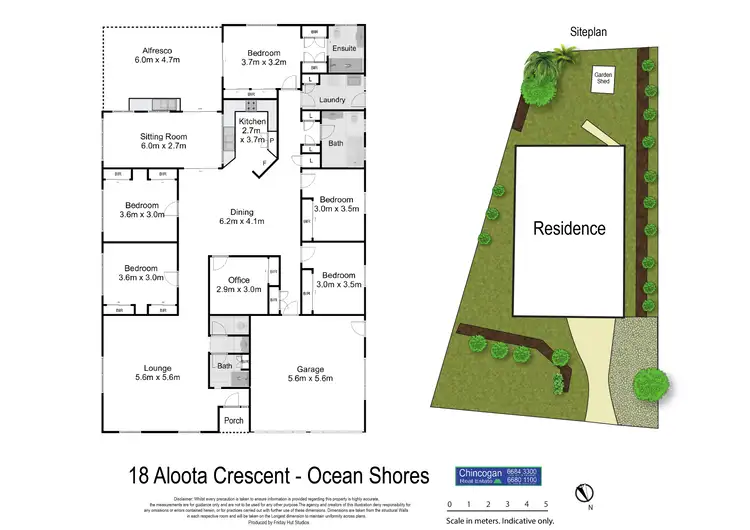 Floorplan of Homely house listing, 18 Aloota Crescent, Ocean Shores NSW 2483
