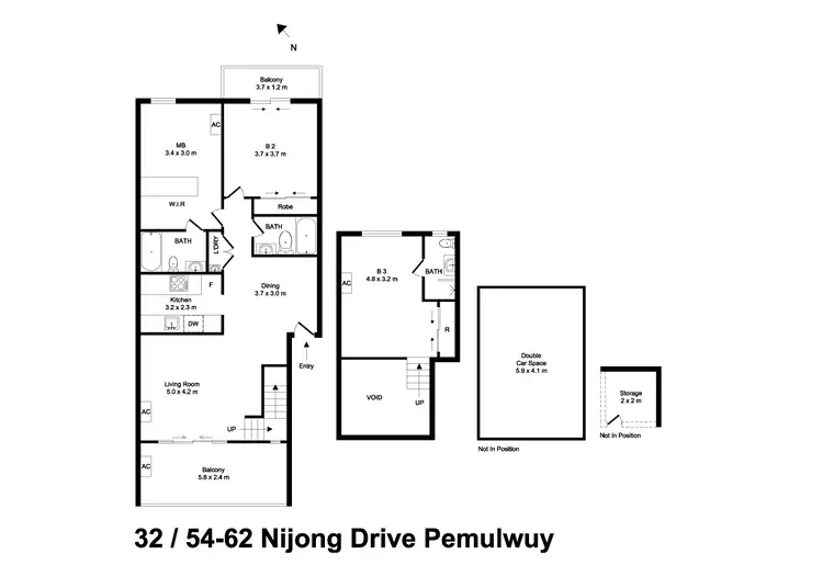 Floorplan of Homely apartment listing, 32/54-62 Nijong Drive, Pemulwuy NSW 2145