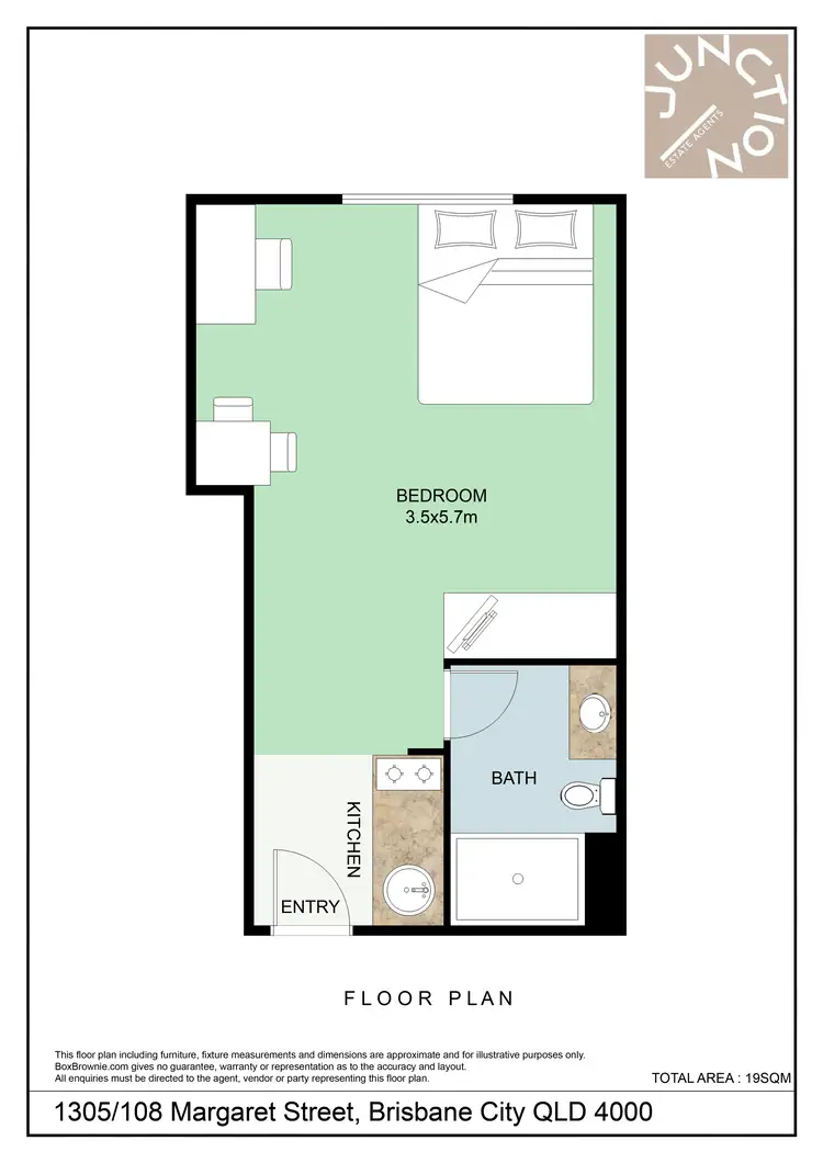 Floorplan of Homely unit listing, 1305/108 Margaret Street, Brisbane City QLD 4000