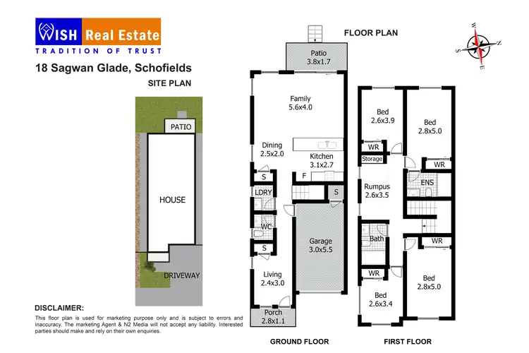 Floorplan of Homely townhouse listing, 18 Sagwan Glade, Schofields NSW 2762