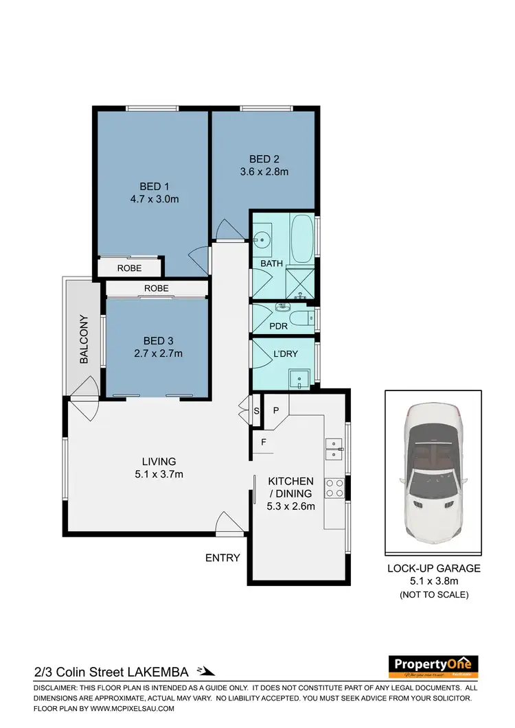 Floorplan of Homely unit listing, 2/3 Colin Street, Lakemba NSW 2195