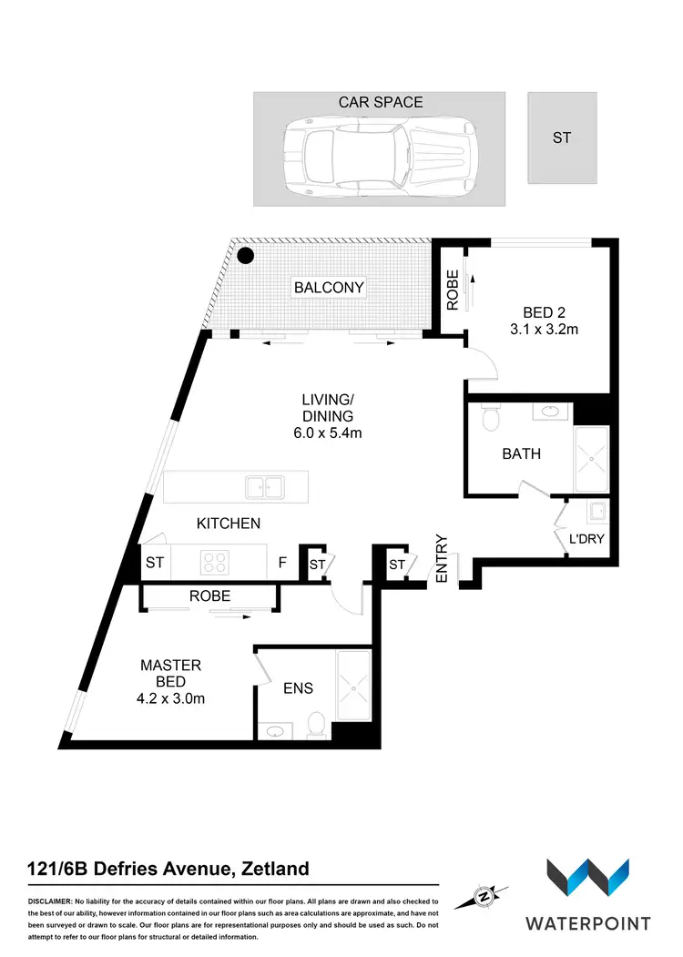 Floorplan of Homely apartment listing, 121/6 Defries Avenue, Zetland NSW 2017