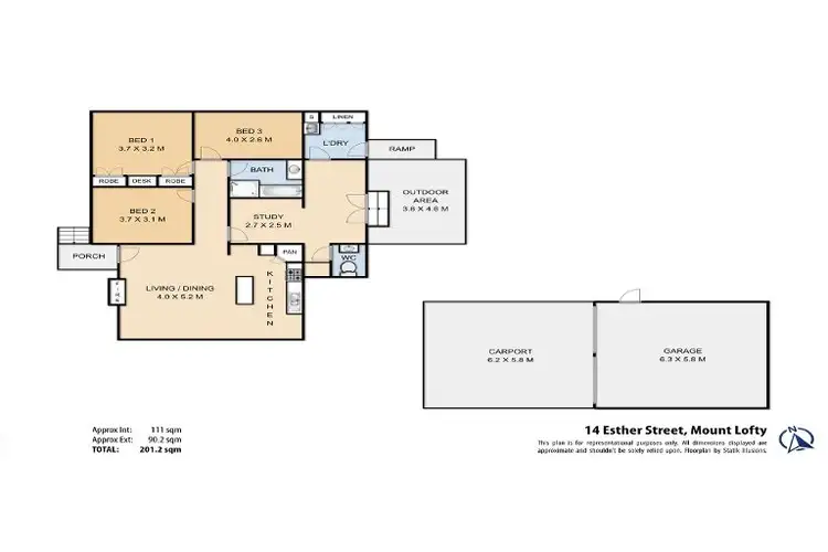 Floorplan of Homely house listing, 14 Esther Street, Mount Lofty QLD 4350