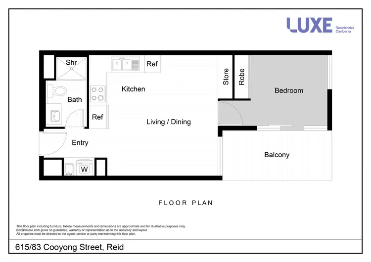 Floorplan of Homely apartment listing, 615/83 Cooyong Street, Reid ACT 2612