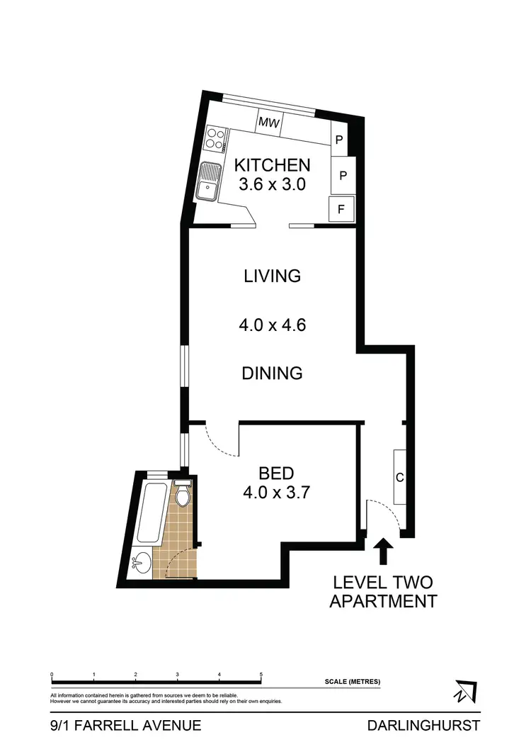 Floorplan of Homely apartment listing, 9/1 Farrell Avenue, Darlinghurst NSW 2010