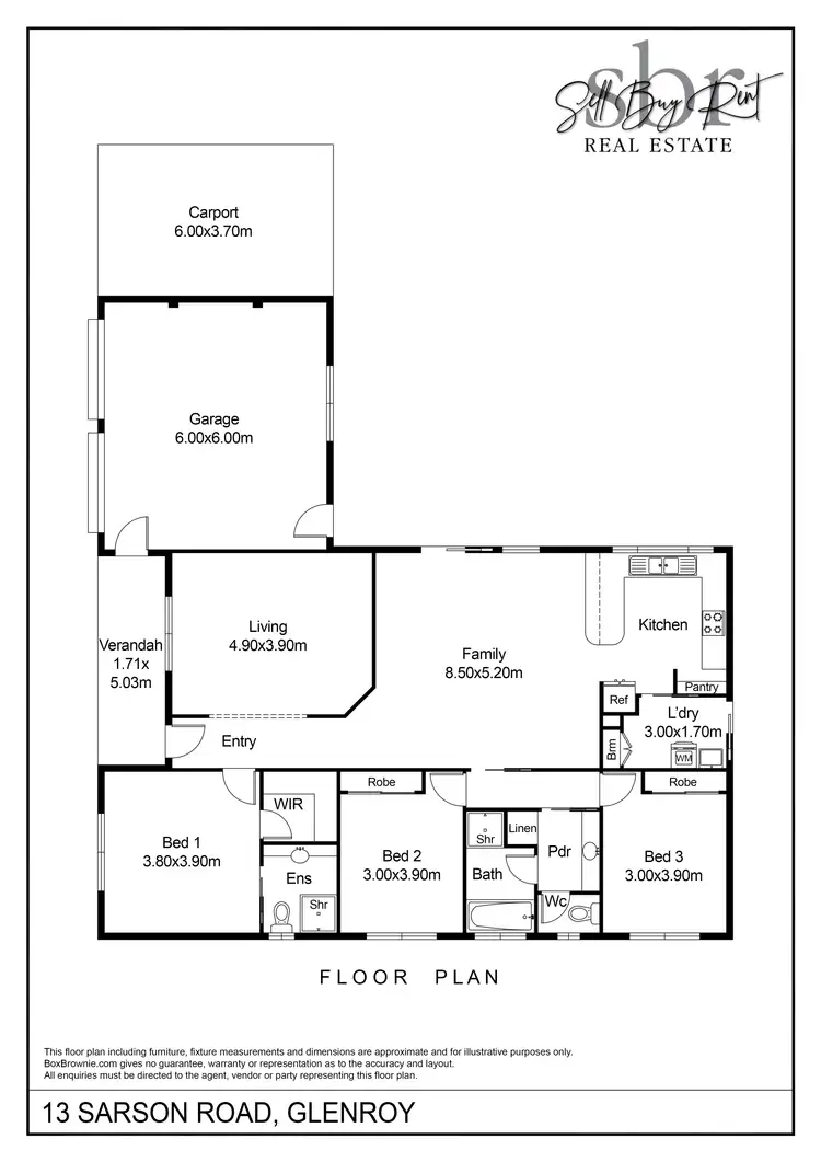Floorplan of Homely house listing, 13 SARSON ROAD, Glenroy NSW 2640