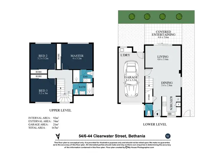 Floorplan of Homely townhouse listing, 54/6 Clearwater Street, Bethania QLD 4205