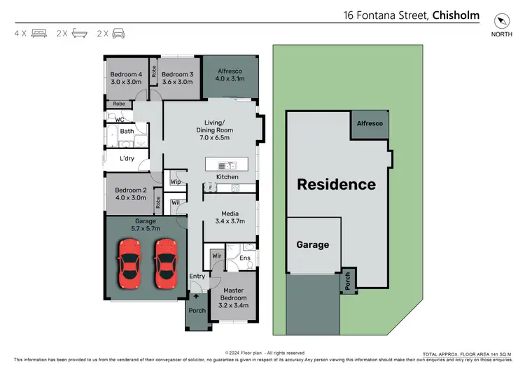 Floorplan of Homely house listing, 16 Fontana St, Chisholm NSW 2322