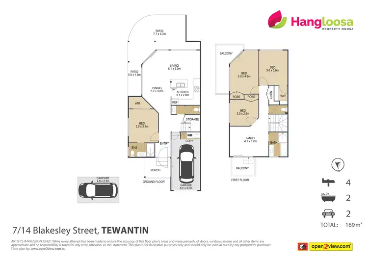 Floorplan of Homely townhouse listing, 7/14-18 Blakesley Street, Tewantin QLD 4565