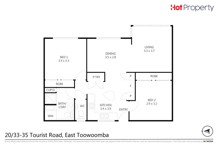 Floorplan of Homely unit listing, Penthouse - Unit 20/33-35 Tourist Road, East Toowoomba QLD 4350