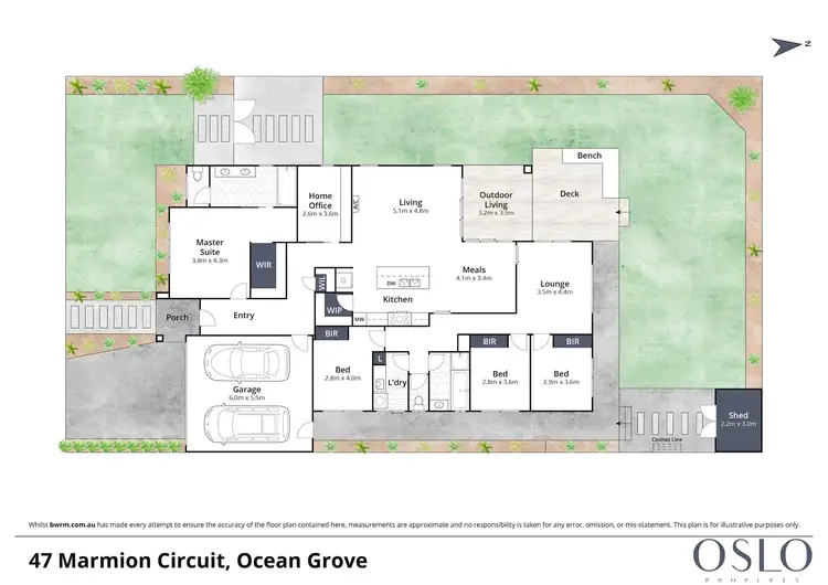 Floorplan of Homely house listing, 47 Marmion Circuit, Ocean Grove VIC 3226